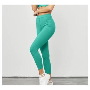 ALO Yoga Ribbed High-Waist 7/8 Blissful Legging - Size XS Ocean Teal
